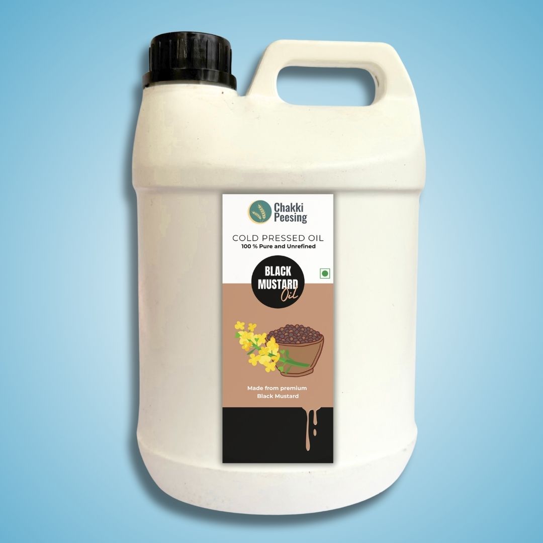 Black Mustard Cold Pressed Oil (Black Sarso) - Chakki Peesing