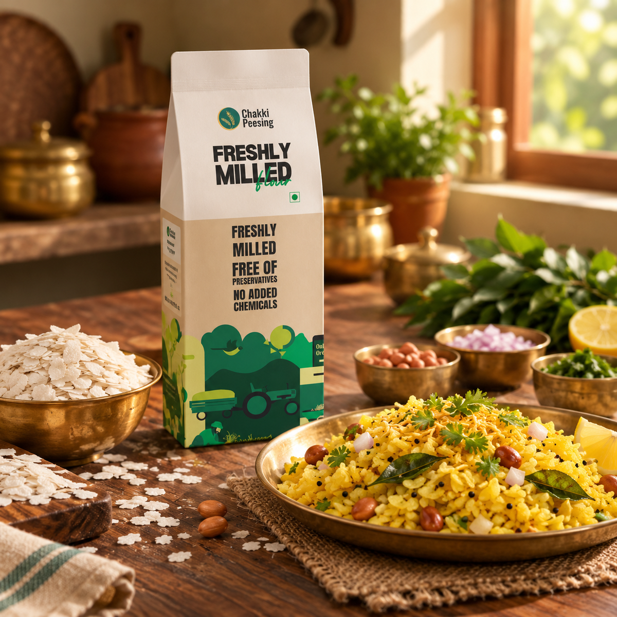 MP Poha (Flattened Rice) - Chakki Peesing