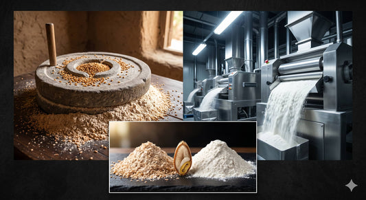 Stone ground chakki atta vs commercial roller milled flour — nutrition comparison