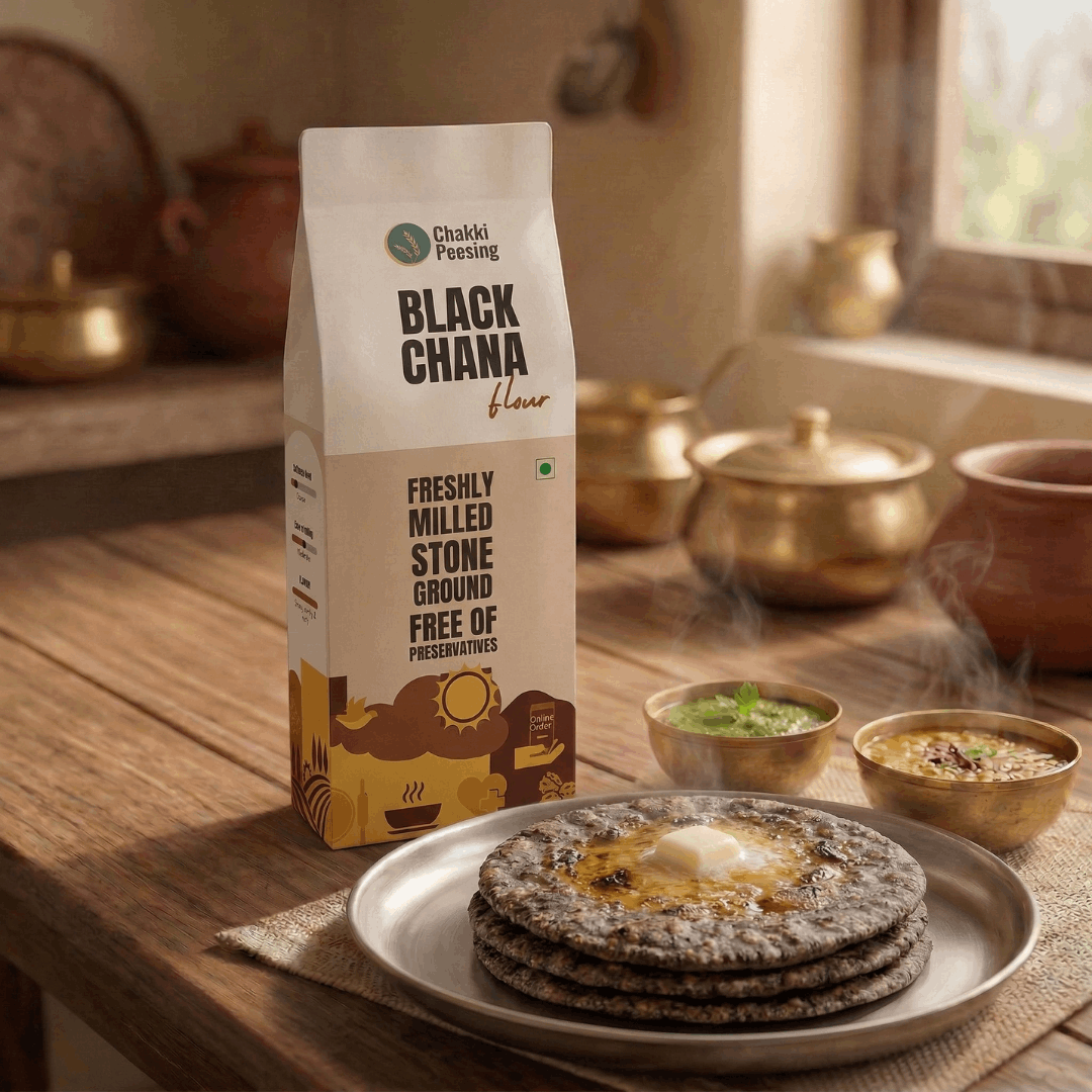 Black Chana Flour (Bengal Gram) - Chakki Peesing