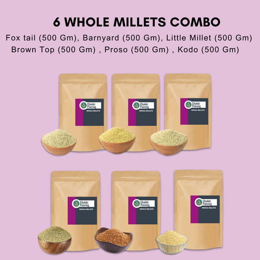 Brown top + Kodu + Proso +Foxtail + Barnyard + Little Millet Combo