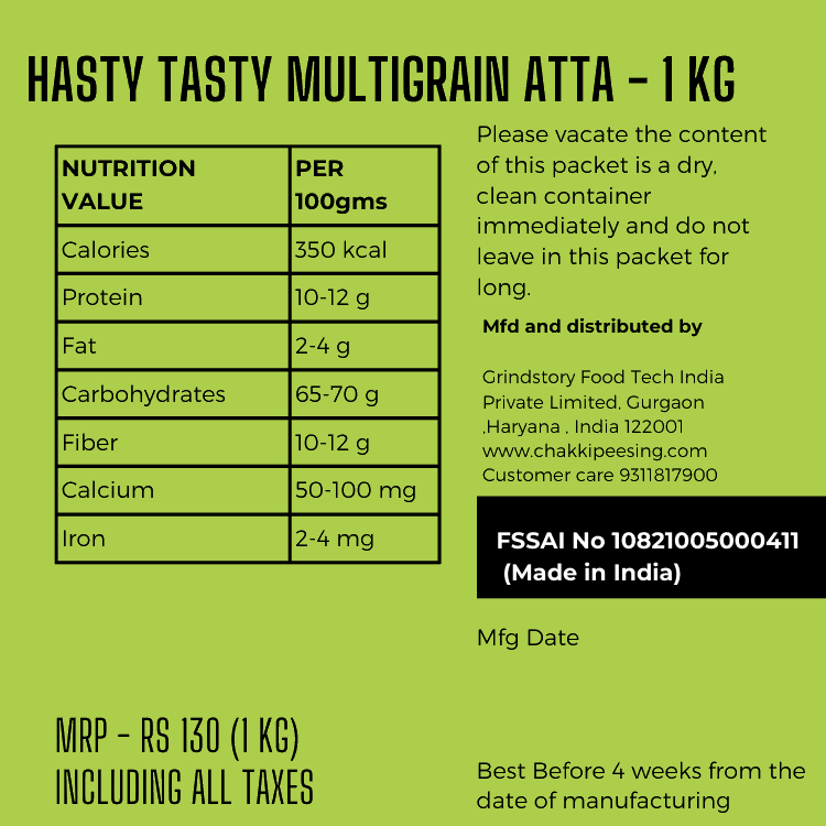 Hasty Tasty multigrain Atta