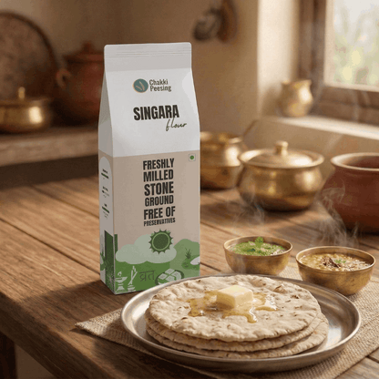 Singhara Flour (Water Chestnut) - Chakki Peesing
