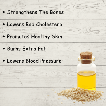 White Sesame Cold Pressed Oil (Safed Til) - Chakki Peesing