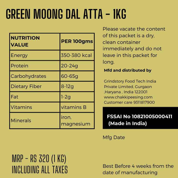 Green Moong Dal flour