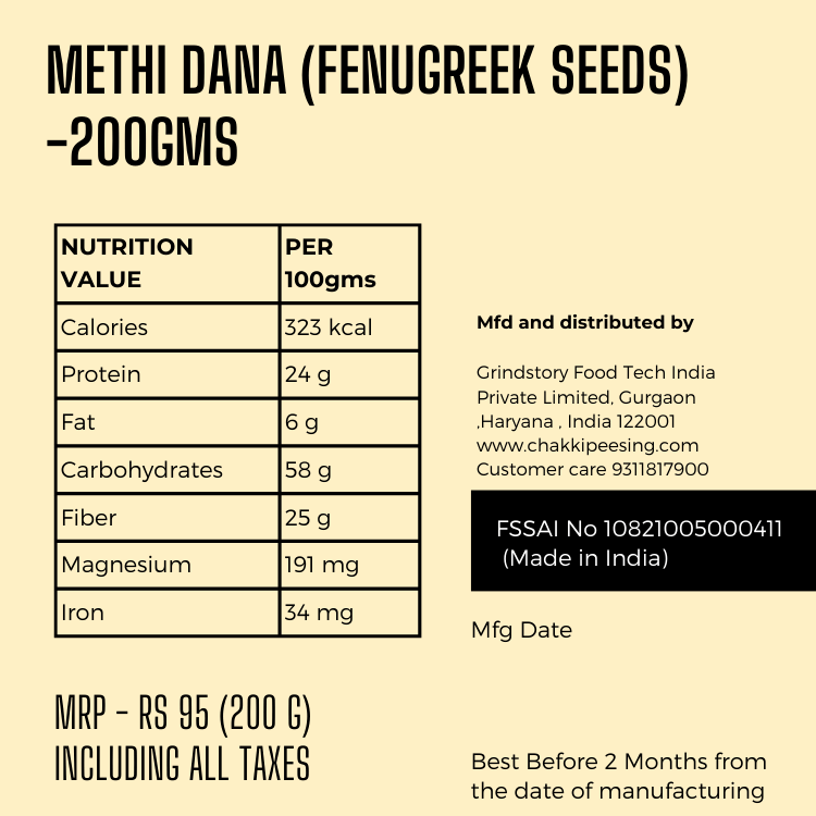 Methi dana (Fenugreek seeds)