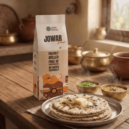 Jowar Flour (Sorghum) - Chakki Peesing