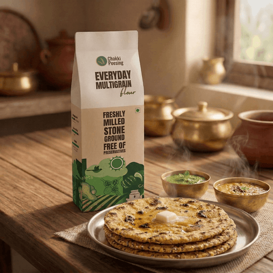 Everyday Multigrain Flour (5 Grains Mix) - Chakki Peesing