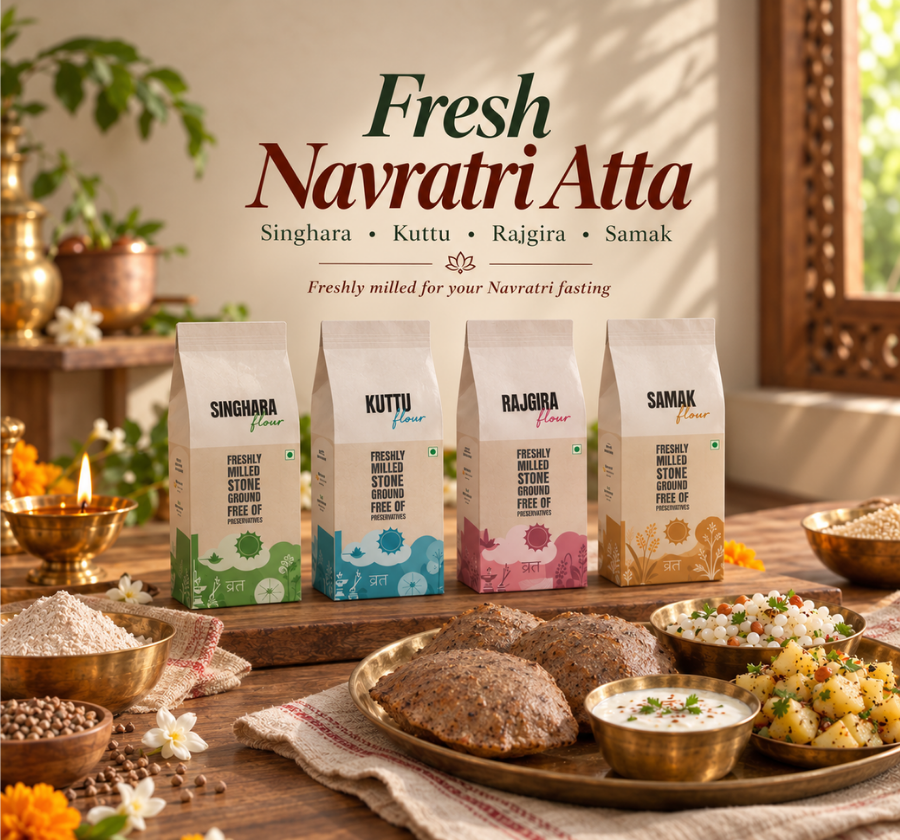 Navratri Fasting essentials Sale – fresh stone-ground vrat atta
