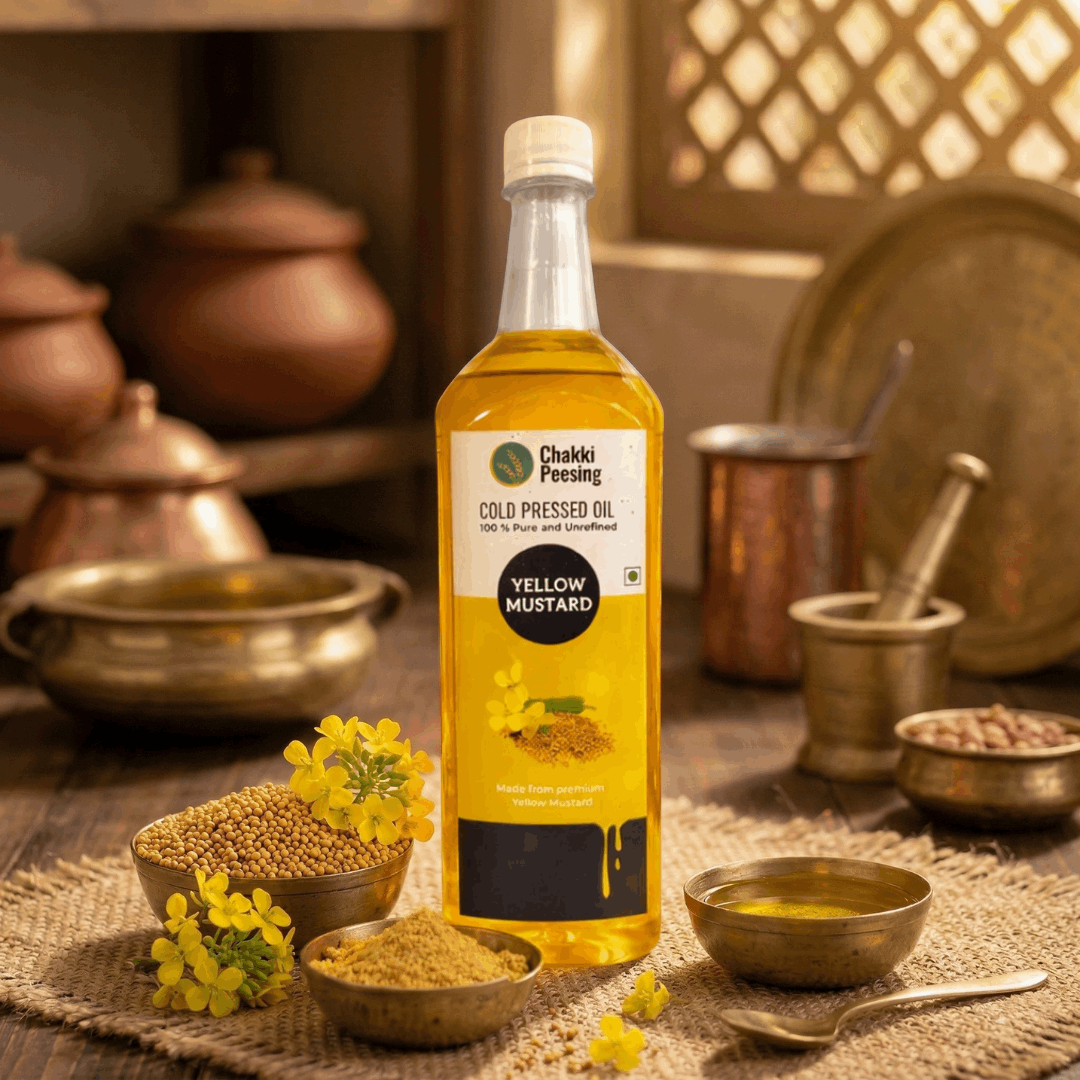 Yellow Mustard Cold Pressed Oil (Peeli Sarso)