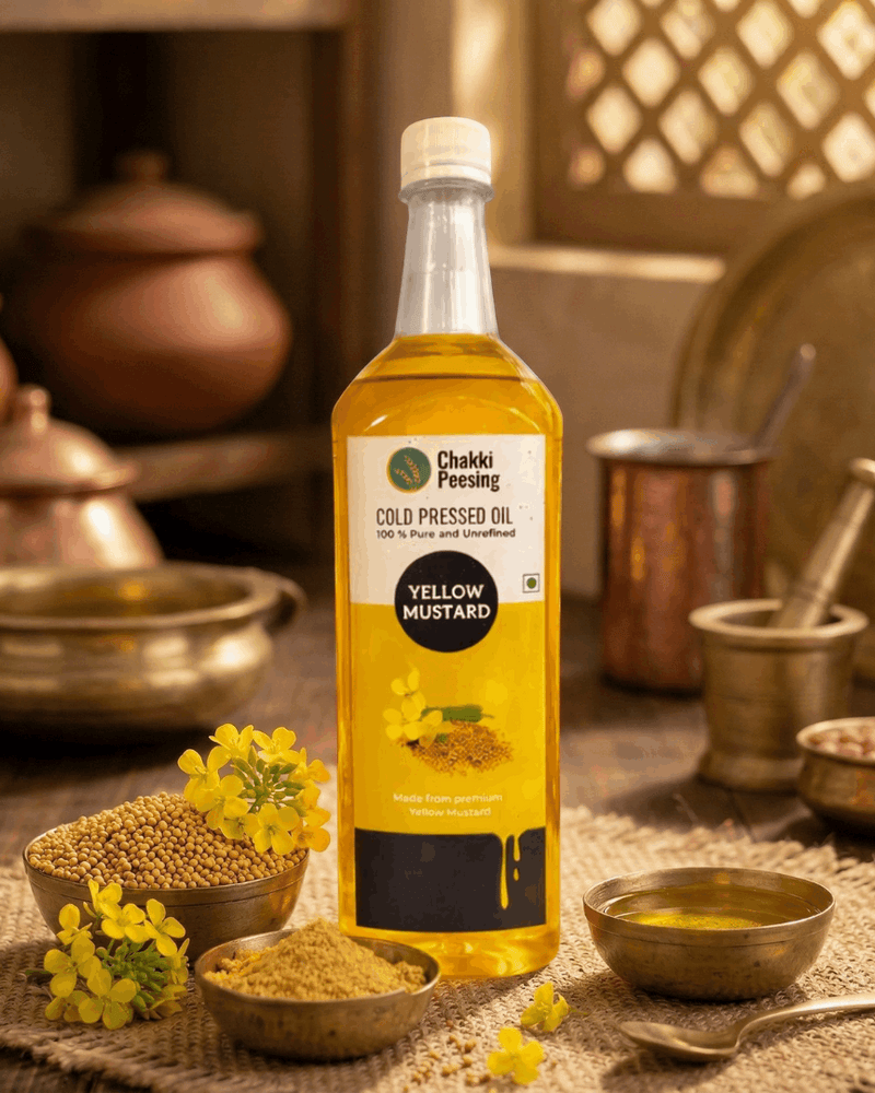 Yellow Mustard Cold Pressed Oil (Peeli Sarso)