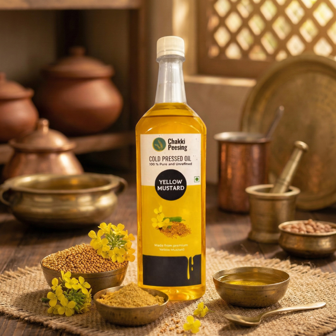 Yellow Mustard Cold Pressed Oil (Peeli Sarso)